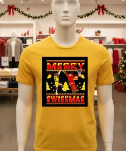Merry Swishmas Lebron James   Yellow T Shirt