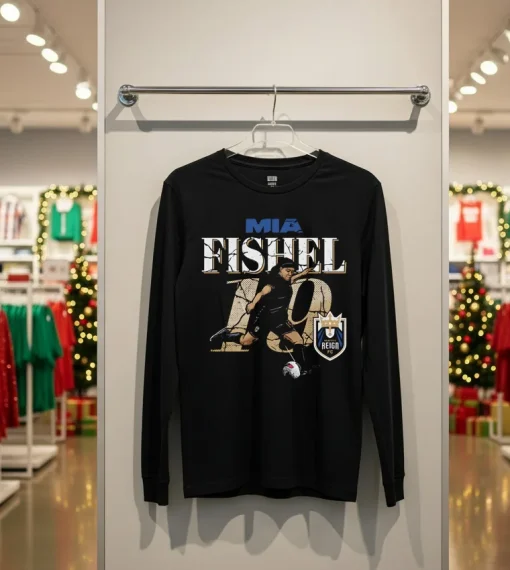 Mia Fishel Seattle Reign Cracked Number 19 American Soccer Player   Back T Shirt