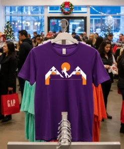 Mile High Flag Horse   Purple T Shirt