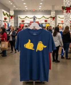 Milwaukee Baseball Call Ended Hands   Navy T Shirt