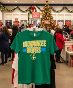 Milwaukee Brewers Fanatics Close Victory 2025   Green T Shirt