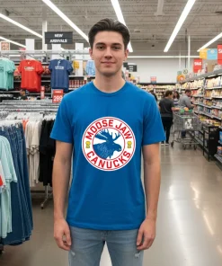 Moose Jaw Canucks logo funy colorful t-shirt