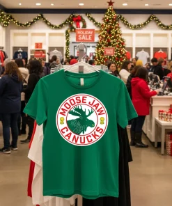 Moose Jaw Canucks Logo Green T Shirt