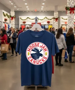 Moose Jaw Canucks logo funy colorful t-shirt