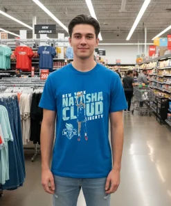 Natasha Cloud New York Liberty Slant   Blue T Shirt