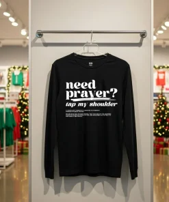 Need Prayer Tap My Shoulder funy colorful t-shirt