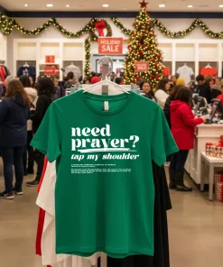 Need Prayer Tap My Shoulder funy colorful t-shirt