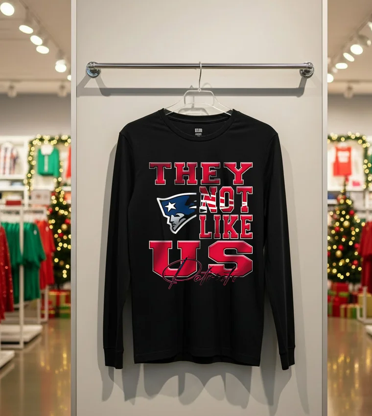 New England Patriots They Not Like Us Nfl Football - back-t-shirt New England Patriots They Not Like Us Nfl Football Back T Shirt