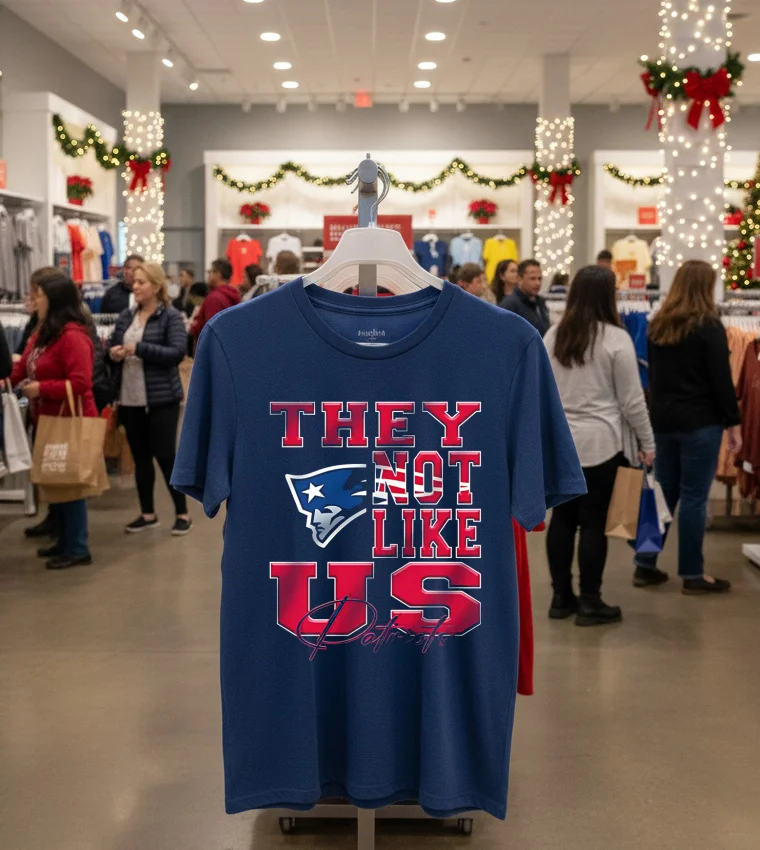 New England Patriots They Not Like Us Nfl Football - navy-t-shirt New England Patriots They Not Like Us Nfl Football Navy T Shirt