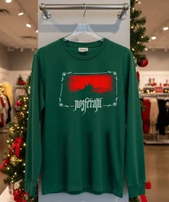 Nosferatu Castle Mineral Wash Sunset   Green T Shirt