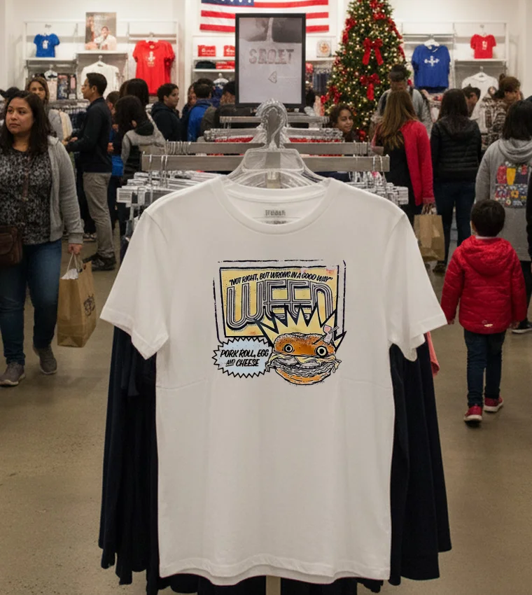 Not Right But Wrong In A Good Way Weed Pork Roll Egg And Cheese Retro T - white-t-shirt Not Right But Wrong In A Good Way Weed Pork Roll Egg And Cheese Retro T White T Shirt