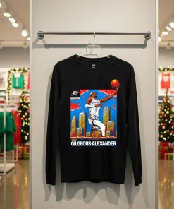 Oklahoma City Thunder Shai Gilgeous Alexander Player Art Back T Shirt