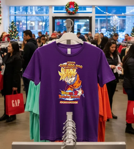 Over 250M Downloads Dragon Ball Z Dokkan Battle   Purple T Shirt