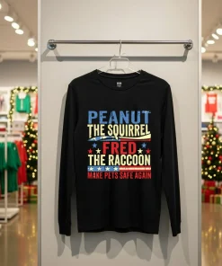 Peanut The Squirrel And Fred The Raccoon Make Pets Safe Again Retro Back T Shirt