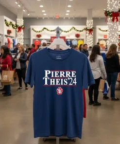 Pierre Theis 24 South Dakota Coyotes Navy T Shirt