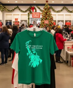 Rage Against The Machine Lybetrty Green T Shirt