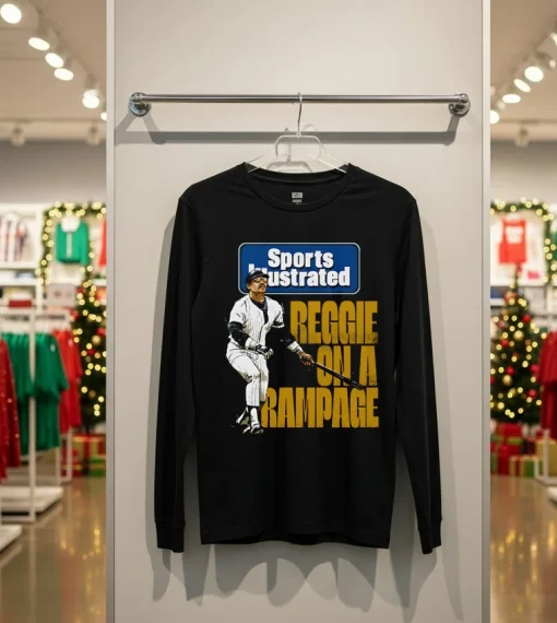 Reggie Jackson Sports Illustrated & New York Yankees Rampage   Back T Shirt