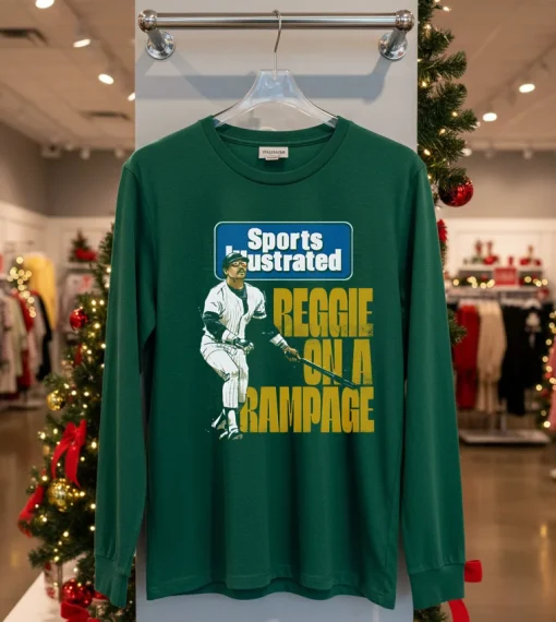 Reggie Jackson Sports Illustrated & New York Yankees Rampage   Green T Shirt