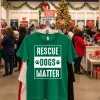 Rescue Dogs Matter Retro Green T Shirt