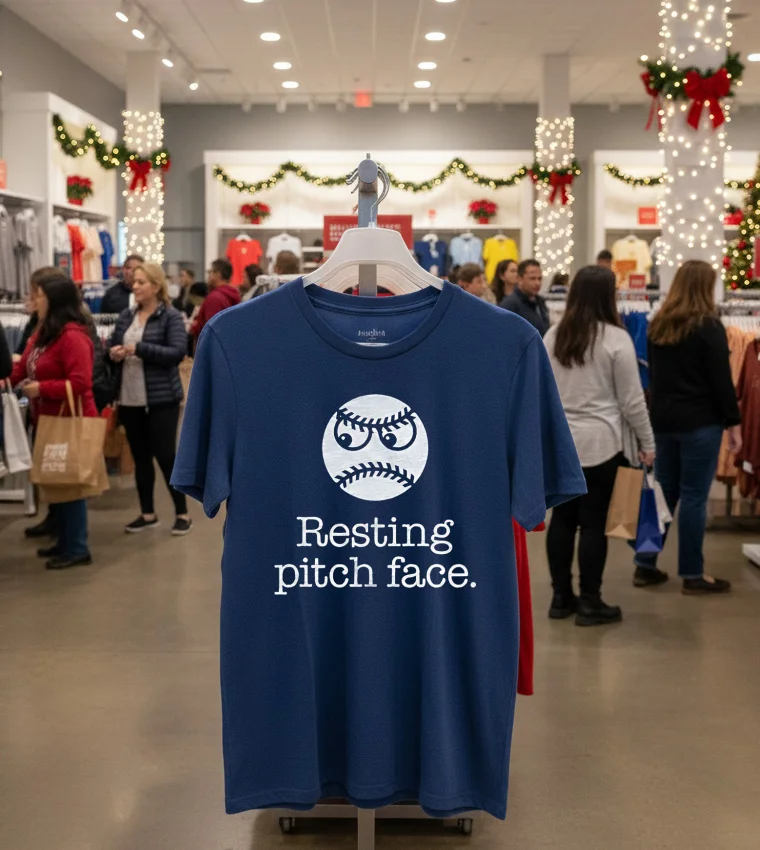 Resting Pitch Face Ball Baseball - navy-t-shirt Resting Pitch Face Ball Baseball Navy T Shirt