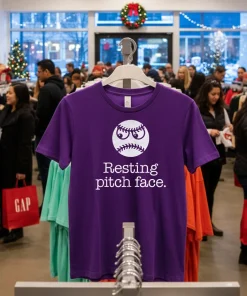 Resting Pitch Face ball baseball funy colorful t-shirt