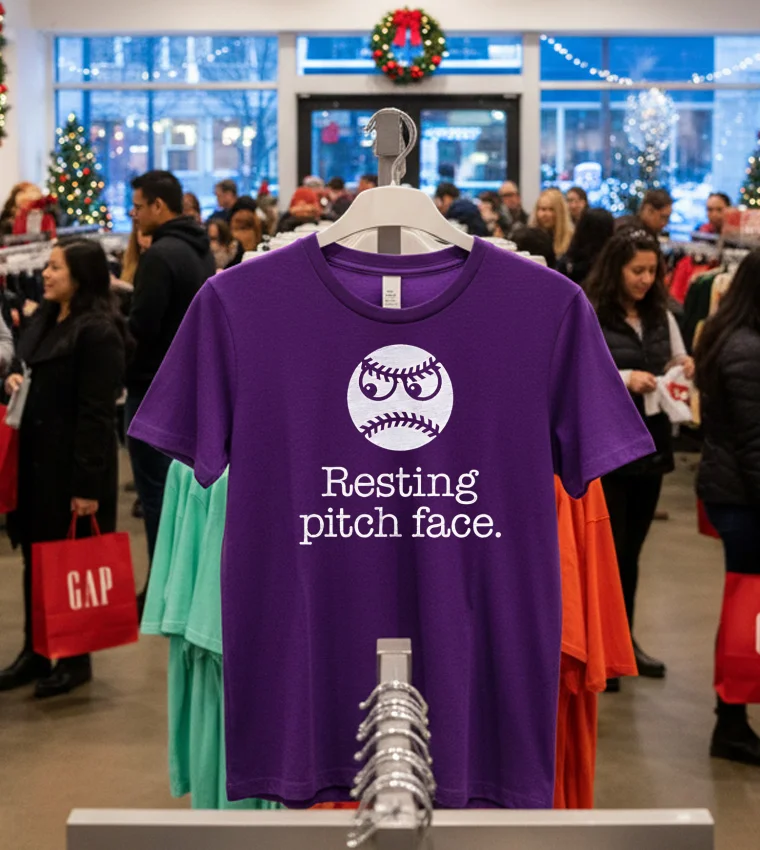 Resting Pitch Face Ball Baseball - purple-t-shirt Resting Pitch Face Ball Baseball Purple T Shirt