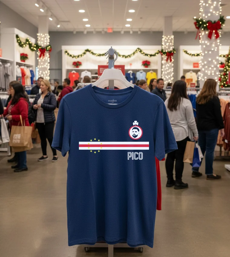 Roberto Pico Lopes And Cape Verde 2026 World Cup T - navy-t-shirt Roberto Pico Lopes And Cape Verde 2026 World Cup T Navy T Shirt