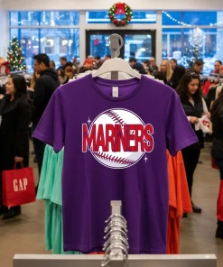 Seattle Mariners Mariners Baseball Mariners Ball   Purple T Shirt