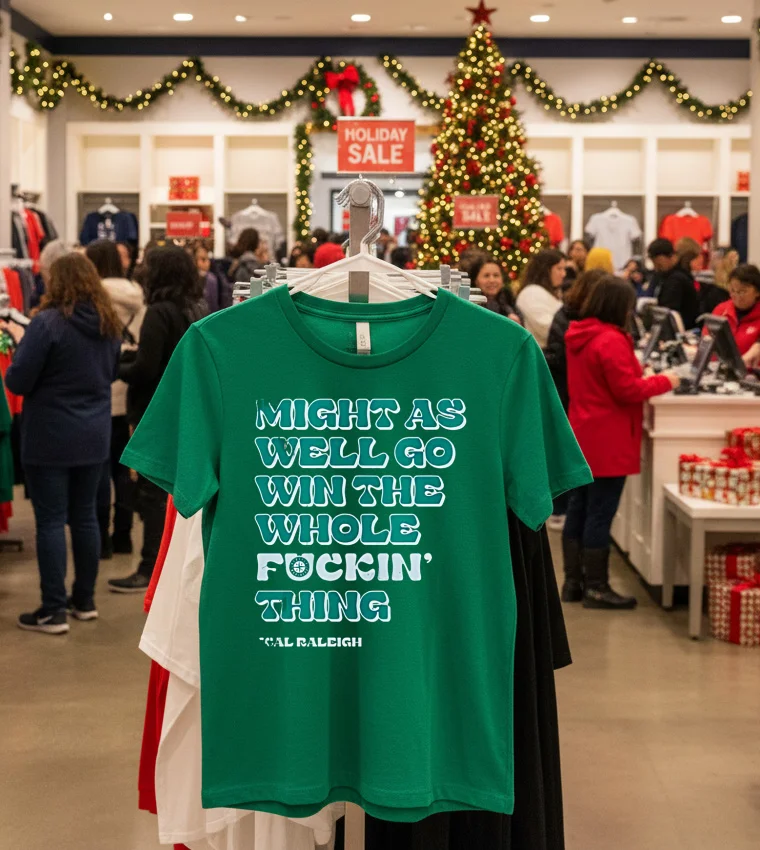 Seattle Mariners Might As Well Go Win The Whole Fckin Thing Cal Raleigh - green-t-shirt Seattle Mariners Might As Well Go Win The Whole Fckin Thing Cal Raleigh Green T Shirt