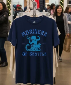 Seattle Mariners Of Seattle Est 1977   Navy T Shirt