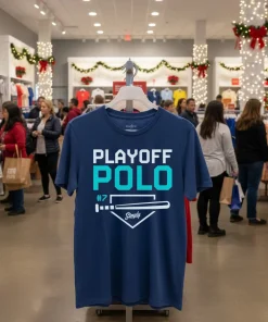 Seattle Mariners Playoff Polo Polo #7   Navy T Shirt