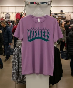 Seattle Mariners Retro Mariners   Purple T Shirt