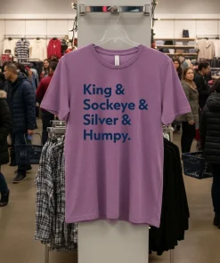 Seattle Mariners Salmon Run King And Sockeye And Silver And Humpy   Purple T Shirt