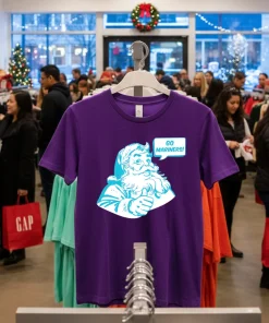 Seattle Mariners Santa Claus Go Mariners   Purple T Shirt