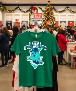 Seattle Mariners Seattle Spooky Season   Green T Shirt