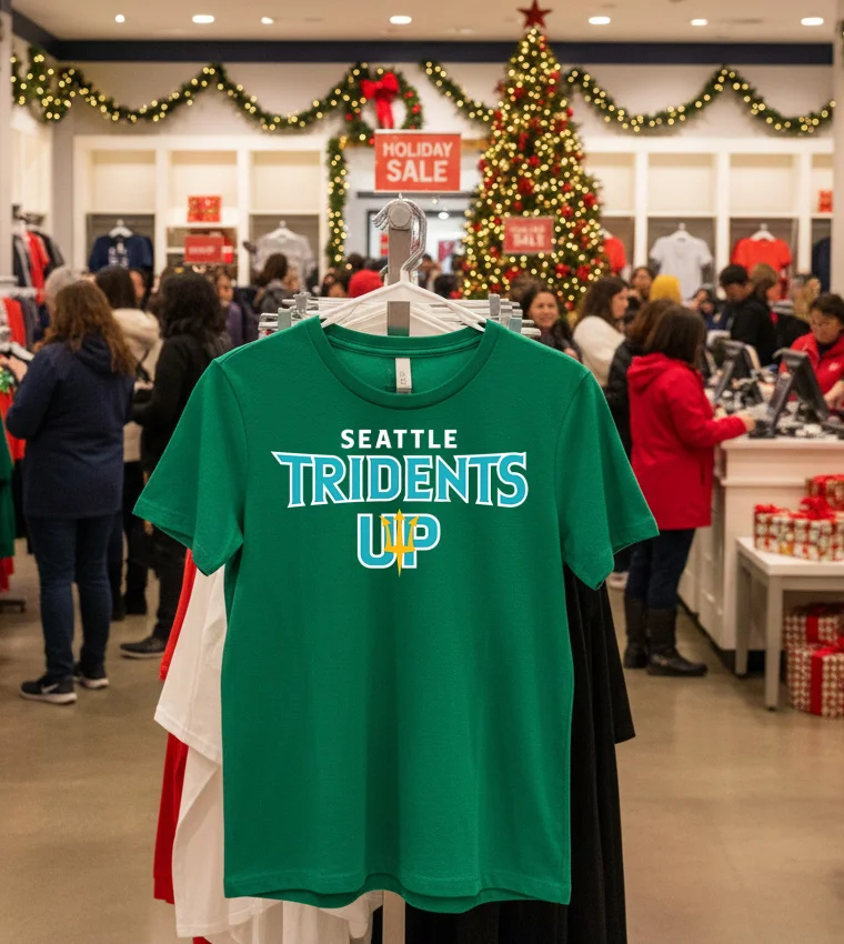 Seattle Mariners Tridents Up - green-t-shirt Seattle Mariners Tridents Up Green T Shirt