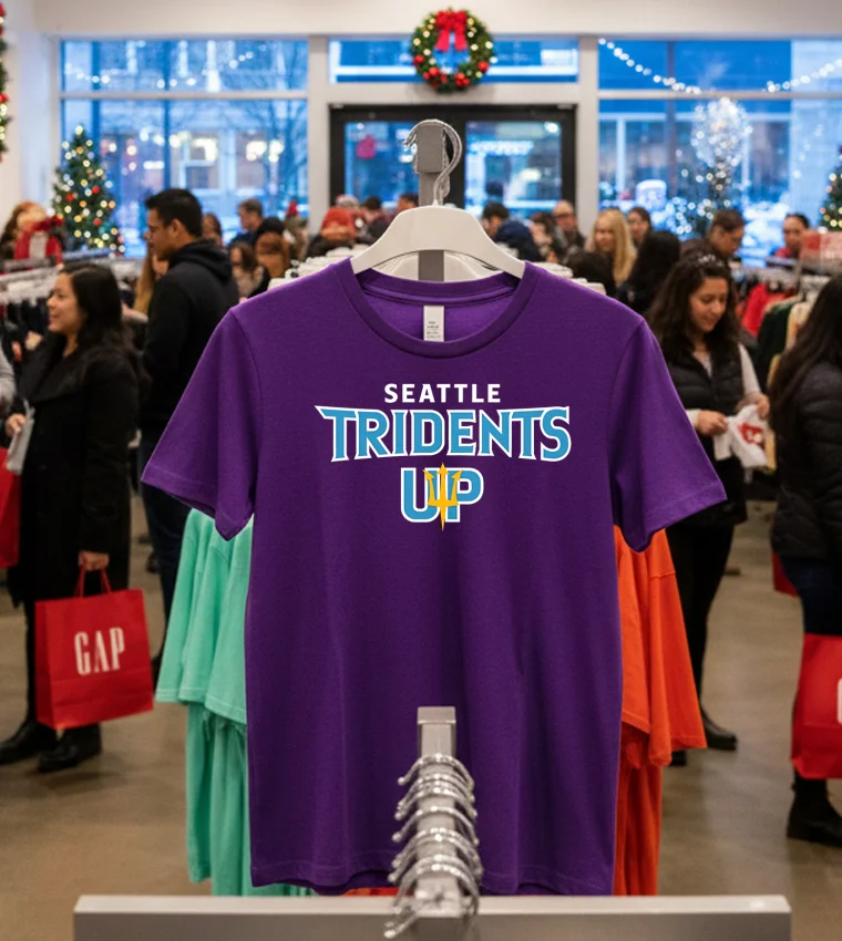 Seattle Mariners Tridents Up - purple-t-shirt Seattle Mariners Tridents Up Purple T Shirt