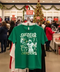 Shedeur Sanders Cleveland Browns Graphic Retro T   Green T Shirt