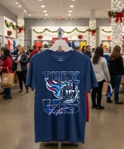 Tennessee Titans They Not Like Us Navy T Shirt