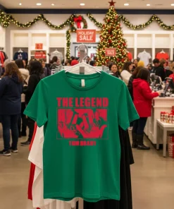 The Legend Tom Brady Rings   Green T Shirt