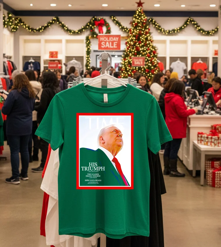 Time Cover His Triumph 2025 T - green-t-shirt Time Cover His Triumph 2025 T Green T Shirt