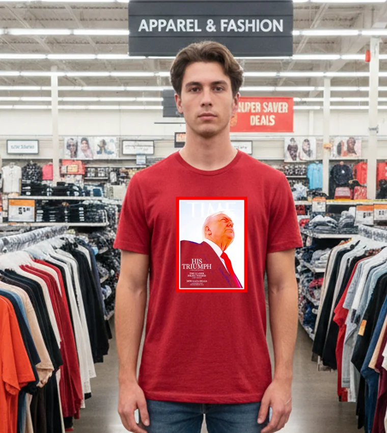 Time Cover His Triumph 2025 T - red-t-shirt Time Cover His Triumph 2025 T Red T Shirt