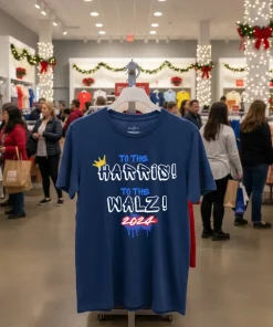 To The King Harris To The Walz 2024 Navy T Shirt