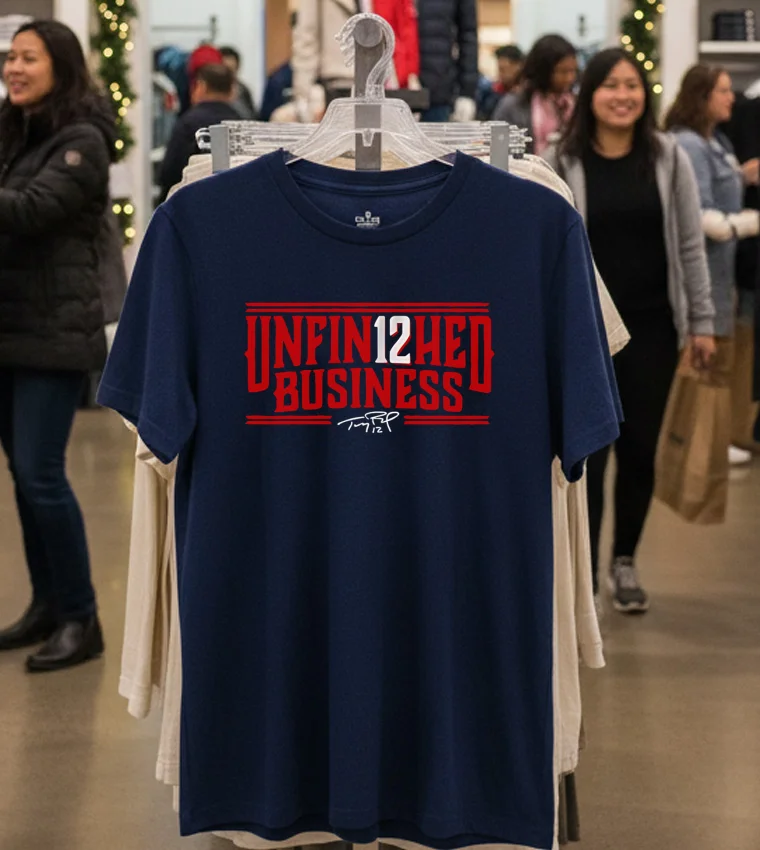 Tom Brady Unfin12Hed Business Signature - navy-t-shirt Tom Brady Unfin12Hed Business Signature Navy T Shirt