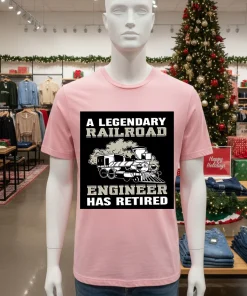 Train A Legendary Railroad Engineer Has Retired   Pink T Shitr