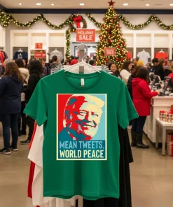 Trump Mean Tweets World Peace new era funy colorful t-shirt