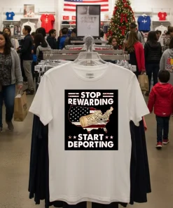 Usa Map Stop Rewarding Start Deporting Vintage   White T Shirt