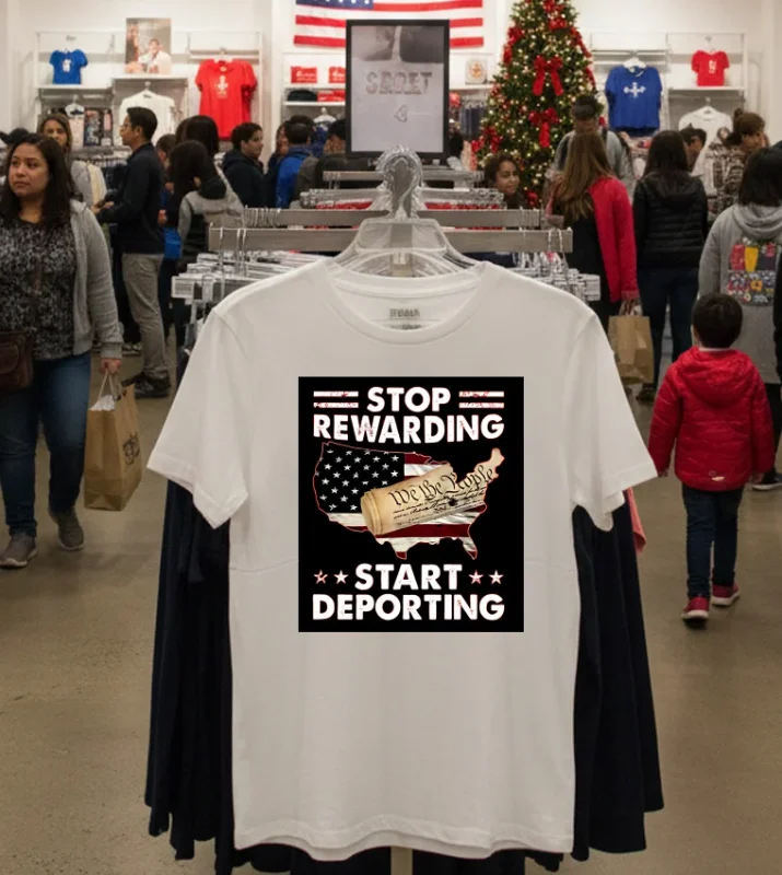 Usa Map Stop Rewarding Start Deporting Vintage   White T Shirt