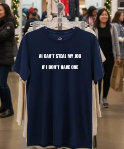 Ai can t steal my job if I don t have one funy colorful t-shirt