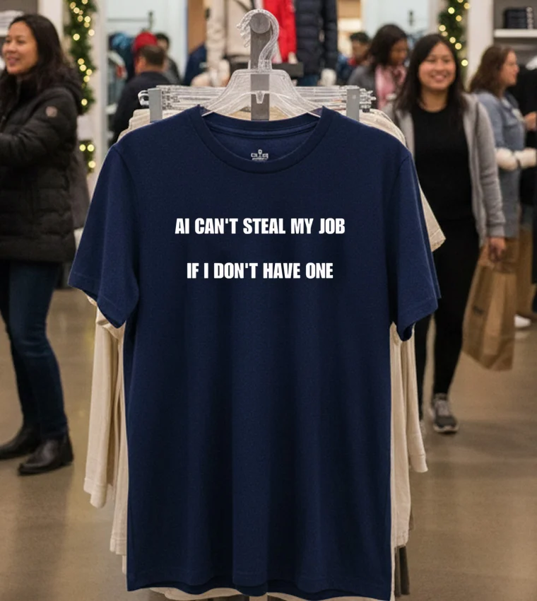 Ai Can T Steal My Job If I Don T Have One - navy-t-shirt Ai Can T Steal My Job If I Don T Have One Navy T Shirt